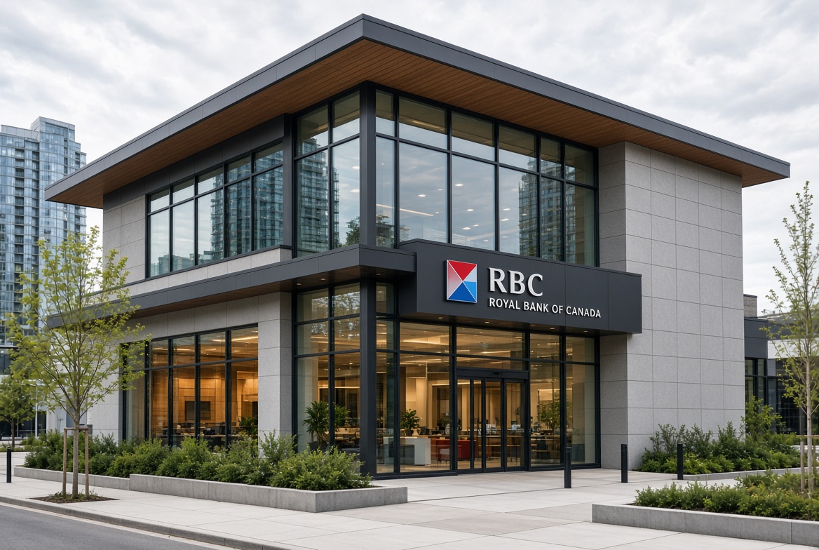 Modern Canadian bank building